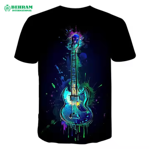 T-shirt pour homme en coton 100% à col rond, imprimé 3D, coupe ample, écologique, respirant, été - Product Image 2