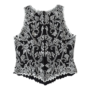 Robe Cape asymétrique antistatique pour dames gracieusement conçue, perles avant découpées, cristal perlé, organza respirant pour club - Product Image 3