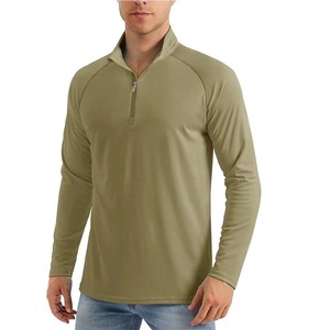 Vêtement de sport en gros, noir, personnalisé, col montant, 250 g/m², nylon, col rond, salle de sport, fitness, course à pied, manches longues pour homme - Product Image 6