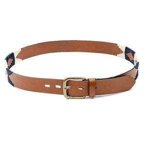 Ceinture en cuir de qualité supérieure, boucle en alliage de zinc, fil ciré recyclé, style argentin, sensation de luxe, fabrication artisanale, personnalisable, durable - Product Image 4