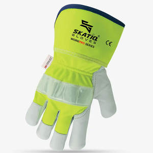 Guantes de trabajo de cuero de vaca de alta calidad Skatiq, protección Original antideslizante para manos y brazos con forro - Product Image 3