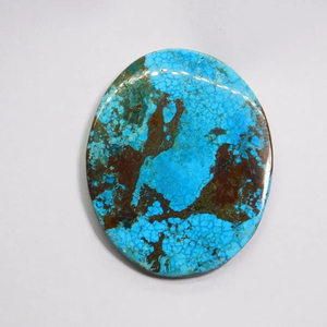 คุณภาพสูงพลอยสีฟ้าเทอร์ควอยซ์ Cabochon สีฟ้าเทอร์ควอยซ์หินหินหลวมสําหรับเครื่องประดับทําหินหลวม 114 Ct อัญมณีอินเทรนด์ - Product Image 2