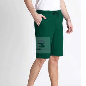 Shorts Bermuda Décontractés pour Hommes en Spandex/Coton avec Taille Élastique, Logo Personnalisé, Motif Uni, Respirants, Écologiques, Athlétiques - Product Image 3