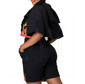 Conjuntos de Sudadera con capucha corta para mujer de último estilo con conjunto de precios asequibles con estilo de Pekín personalizado - Product Image 5