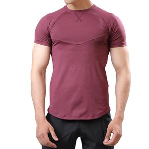 T-shirt de sport à séchage rapide pour hommes, hauts de fitness respirants pour la course d'été, vêtements de sonnerie à manches courtes - Product Image 1