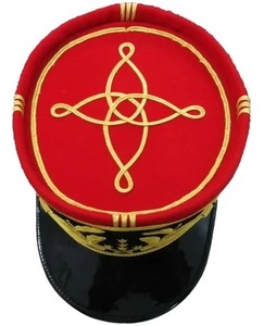 Premium French Hat with Soft Wool and Timeless <b>Beret</b> Style Full Handmade Golden Embroidered French Generals Kepi - Product Image 2