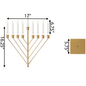Nouvelle menorah de bougie en métal de conception classique pour la décoration de Noël pièce maîtresse de mariage bougeoir maison décor de table - Product Image 3