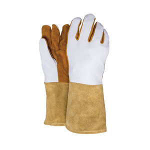 Guantes de soldadura de cuero para hombre con logotipo personalizado impreso, ropa de trabajo cómoda, guantes de soldadura de cuero de la mejor calidad para venta en línea - Product Image 4
