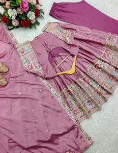 ชุดเดรส Anarkali ดีไซน์เนอร์งานฝีมือสไตล์ปากีสถาน 2 สี / ชุดเจ้าสาว Salwar Kameez พร้อมจัดส่งฟรีทั่วโลก - Product Image 5