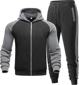 Venta al por mayor chándal para hombres 2 piezas, traje con capucha de lana, conjunto de chándal casual traje Jogger ropa deportiva al aire libre - Product Image 4