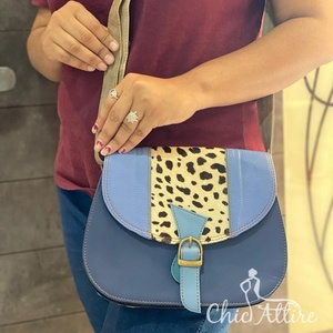 New Arrival Recycled Leather Sling Bag Women Genuine Multi Colorful Crossbody Bag Handcrafted <b>Animal</b> Print <b>Fur</b> Luxury Sling Bag - Product Image 1