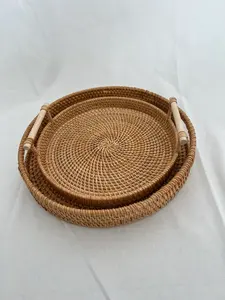 Plateaux de service en rotin en gros-Plateaux de restauration jetables écologiques de qualité supérieure - Product Image 4