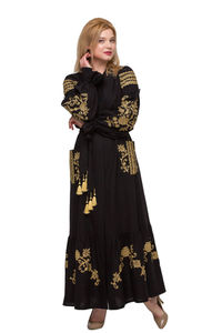 2024 уникальное вышитое платье в пол в стиле бохо с длинным рукавом и вышивкой, украинское свадебное платье - Product Image 4