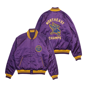 Chaqueta universitaria con letras de béisbol personalizada de alta calidad de fabricante OEM para hombre tela de lona bordada diseño de alta visibilidad - Product Image 1