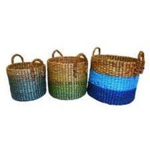 Panier de rangement en rotin de qualité supérieure à double ombrage avec poignées pour la maison et l'hôtel - Product Image 2