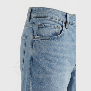 Jeans en denim pour homme, coupe droite, 100% coton enduit, qualité supérieure, lavés, fermetures éclair solides, options personnalisables, vente en gros, OEM - Product Image 5