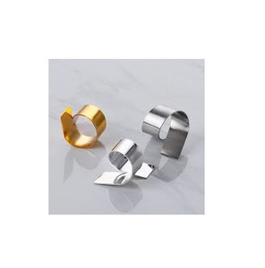 Stainless Steel Napkin Ring Holder Eco-Friendly Modern Design for Home Hotel Party <b>Table</b> <b>Decor</b> Wholesale - Product Image 5