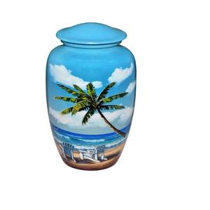 Sky Blue Cremation Urns Adult <b>Ashes</b> <b>for</b> Funeral High Quality Metal Cremation Antique Handmade Wholesale Funeral Urn - Product Image 1