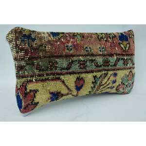 Cojín Decorativo Bohemio Multicolor de Lana Kantha con Parches, Ecológico, Antideslizante, Extraíble y Lavable, 8x16 Pulgadas, Estilo Vintage - Product Image 2