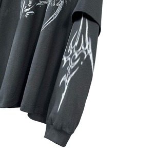 เสื้อยืดแขนยาวสองชั้นแบบสองชั้นเสื้อยืด300gsm สองชั้นระบายอากาศได้ดีน้ำหนักมาก - Product Image 3