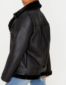 New Arrival Women PU <b>Leather</b> <b>Blazer</b> <b>Jacket</b> Quick Dry Winter Customizable Parka - Product Image 2