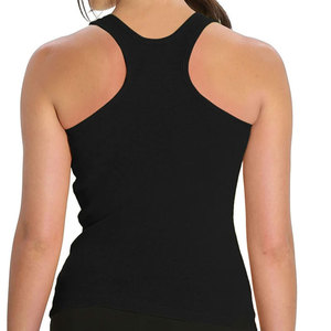 Femmes confortable 100% coton Polyester débardeur nouveau Style col en v Gym Fitness récolte longueur décontracté maille motif crocheté Jersey - Product Image 4