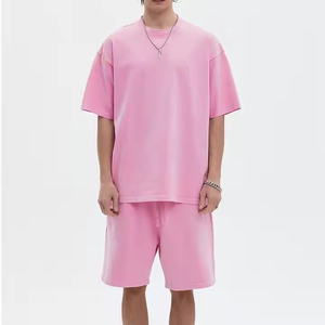 Camiseta con estampado personalizado para hombre 2025 y pantalones cortos deportivos de algodón pesado 100% algodón informal de gran tamaño hecho por RAM Industry - Product Image 4