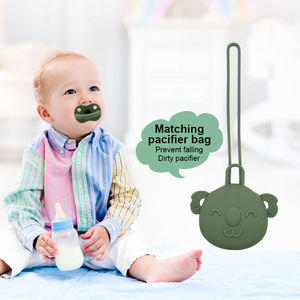 Étui pour jouets de bébé en silicone de qualité alimentaire, durable et réutilisable, avec logo personnalisable, design orthodontique anti-colique, adapté au sommeil et aux poussées dentaires - Product Image 1