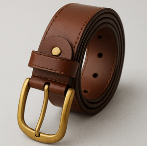 Distinción del cinturón de cuero Crown Mark en cada detalle de Divine International - Product Image 1