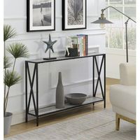 Grande table console étroite en métal pour la décoration de l'entrée et du couloir, parfaite pour afficher des photos, des lampes et des plantes