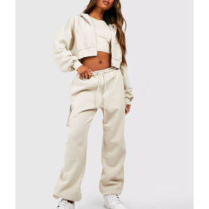 Sweat à capuche en molleton personnalisé pour femmes, à épaules tombantes, fermeture éclair, veste à capuche en coton - Product Image 1