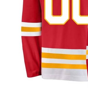 Camiseta de hockey sobre hielo de color personalizado de calidad superior Diseño popular con nombre de equipo OEM Precio barato personalizado para adultos - Product Image 5