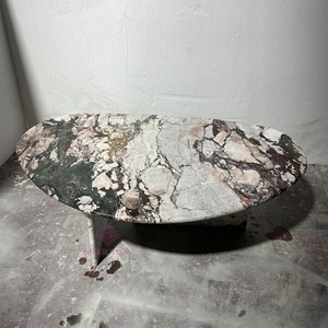 <span class=keywords><strong>Les</strong></span> Quatre <span class=keywords><strong>Saisons</strong></span> Table basse en marbre organique en forme d'oeuf Centre de table de salon moderne de luxe - Product Image 5