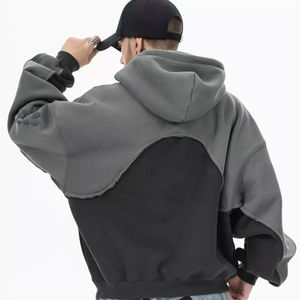 Sudadera térmica de gran tamaño con capucha para hombre de diseño personalizado OEM, sudaderas lisas con hombros Caídos para invierno con logotipo personalizado - Product Image 5