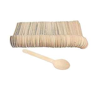 Ensemble de couverts en bois (100 pièces cuillères 100 pièces fourchette 100 pièces couteaux) Canne à sucre en bois de bouleau biodégradable écologique - Product Image 6
