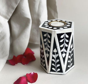 Quemador de incienso Bakhoor con incrustaciones de nácar al mejor precio con diseño de patrón de hojas hecho a mano en Vietnam - Product Image 4