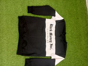 ODM coton blanc col rond couleur unie sweats matériaux originaux pull hommes sweat porter broderie personnalisée O cou chemise - Product Image 2