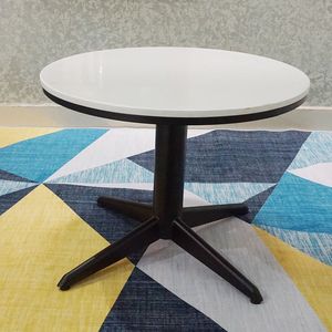 SFBT013-Modern Marble Sofa <b>Table</b> with 4 Divided Legs Black Base and <b>White</b> Marble Top - Product Image 2