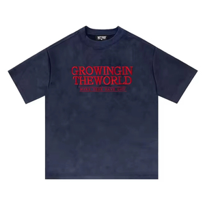 T-shirt personnalisé de coupe carrée délavé à l'acide, poids lourd du fabricant, t-shirt imprimé surdimensionné, technique de chute d'air - Product Image 3