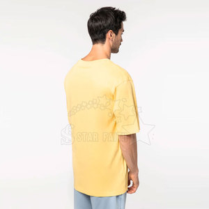 Camiseta extragrande de algodón para hombre, ropa de calle holgada de estilo holgado, camiseta informal mezclada de algodón, Camiseta extragrande para hombre - Product Image 2
