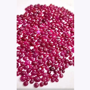 407 pièces de rubis naturel 3mm 4mm rond 6x4mm Cabochon ovale 192 cts lot Iroc ventes haute qualité rubis pierre précieuse en vrac pour bijoux - Product Image 1