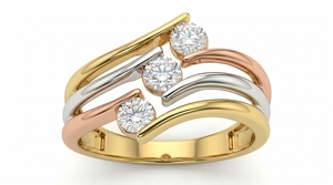 Anillo de Diamantes para Mujer, Corte Brillante Redondo, Anillo de Compromiso de Lujo, Joyería de Compromiso con Diamantes Cultivados en Laboratorio - Product Image 1
