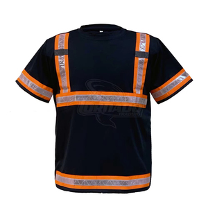 Venta al por mayor 100% poliéster Hi Vis ropa de trabajo seguridad camisa de gran tamaño mejor precio camiseta de trabajo reflectante para seguridad y visibilidad - Product Image 2
