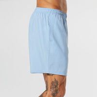 Short de survêtement avec logo personnalisé pour hommes, poche zippée, entraînement élastique, style sportif, fitness, coton, broderie en nylon, vente en gros