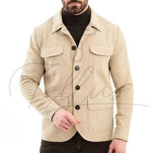 Abrigo Cortavientos de Lana Personalizado de Alta Calidad para Hombre, Cierre de un Solo Botón, Tejido Transpirable y Ecológico, Ribete de Piel - Product Image 3