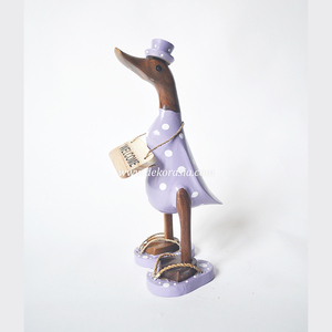 Canard violet à pois fait à la main écologique avec des sandales canard pour cadeau de remise de diplôme de mariage ou décoration intérieure - Product Image 5