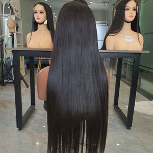 La mejor calidad Super Double Drawn Bone Straight Wig24 pulgadas 6x6 cierre Color natural Raw Extensiones de cabello humano vietnamita - Product Image 3