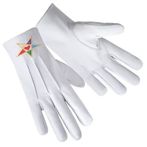 Département de la jeunesse Gants de maçons internationaux en cuir avec patch de broderie personnalisé étoile colorée de n'importe quel style de couleur comme vous le souhaitez - Product Image 2