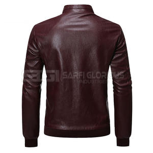 Chaqueta de cuero con capucha y cremallera completa de estilo moderno para hombre de gama alta hecha a medida decoración con logotipo ropa de invierno de moda High Street - Product Image 6
