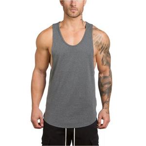 Camiseta Deportiva de Tirantes para Hombre, Venta al por Mayor de Fábrica, Camiseta de Gimnasio de Algodón Lisa para Hombre - Product Image 2